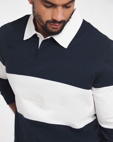 Jack & Jones Frederiksberg Blocking Sweat Polo Top - Navy