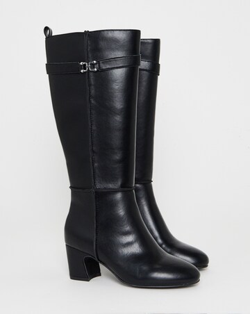 Wendy Knee High Block Heel Boots - Wide Fit (E) & Curvy Calf