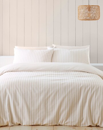 Catherine Lansfield Brushed Stripe Duvet Cover Set