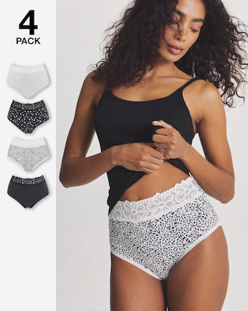 Pretty Secrets (4 Pack) Lace Top Full Fit Briefs