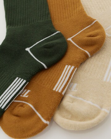 Timberland Bowden 3 Pack Full Cushion Crew Sock - Wheat