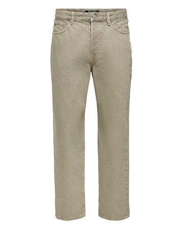 Only & Sons Fade Loose Fit Jeans - Beige Denim