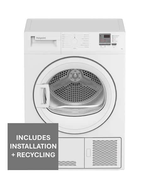 Hotpoint C HD C92 WWGD UK Condenser Tumble Dryer 9kg White + Install
