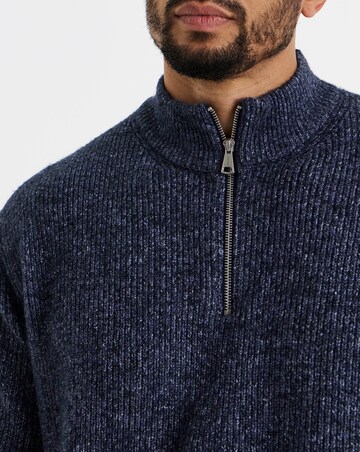 Jack & Jones Frederiksberg Ollie Knit Half Zip - Blue