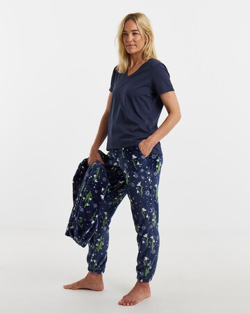 Julipa Floral 3 Piece Fleece Pyjama Set