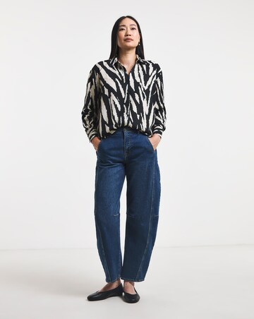 Printed Linen Mix Shirt