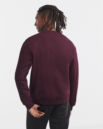Lacoste Embroidered Fleece Sweatshirt - Burgundy