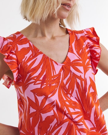 Pure Cotton The Ruffle Vest Printed