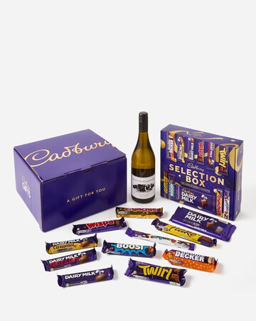 Cadbury Double Deck & White Wine Gift