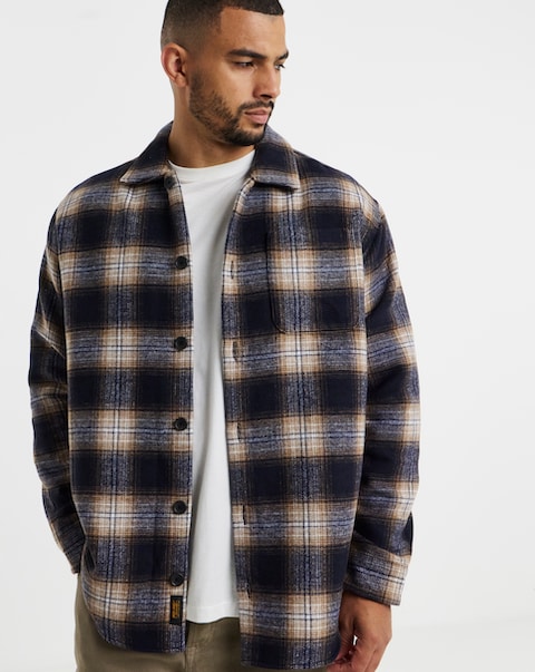 Jack & Jones Soho Ollie Overshirt - Navy Check