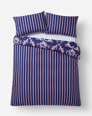 Peacock Heart Cotton Blend Reversible Duvet Cover Set