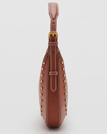 Mango Studded Saddle Shoulder Bag