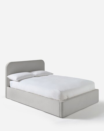 Emery Velvet Ottoman Bedframe with mattress