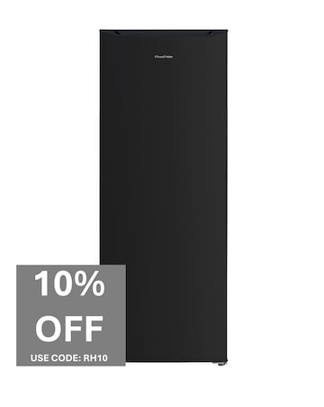 Russell Hobbs RH143LF552E1B Upright Freestanding Larder Fridge Black + Install