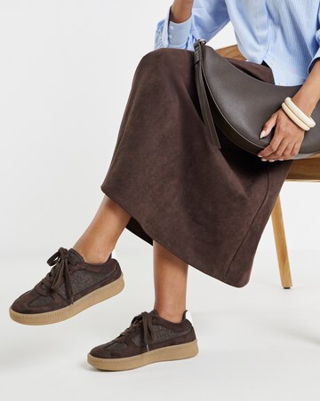 Alexa Chunky Retro Mixed Material Trainers - Extra Wide Fit (EEE)
