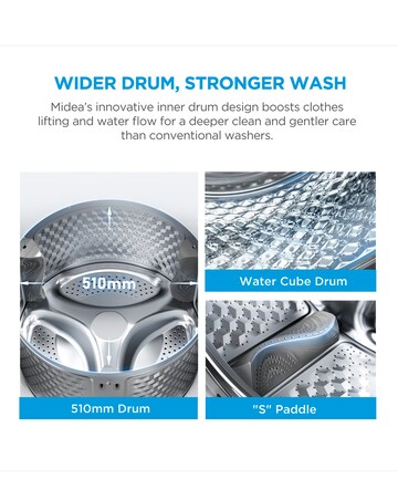 Midea 8kg Washing Machine - White