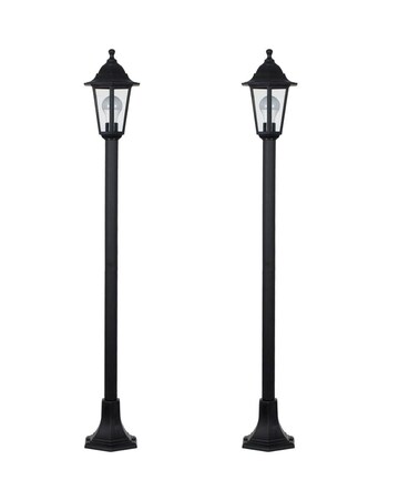 ValueLights Mayfair 2 Pack 1.2m IP44 Outdoor Lamp Post Lights - Bulbs Included