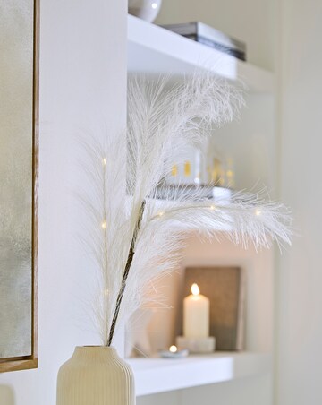 LED White Pampas Grass Picks - 80cm
