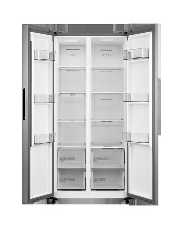 Midea American Side-by-Side Fridge Freezer - Inox + Installation