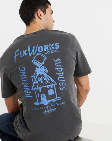 Only & Sons Milo Fixworks Washed Relaxed Fit T-Shirt - Pine Green