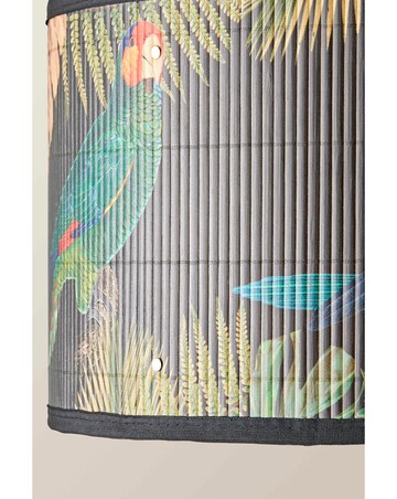 ValueLights Daintree Medium Monochrome Bamboo Drum Shade 35cm