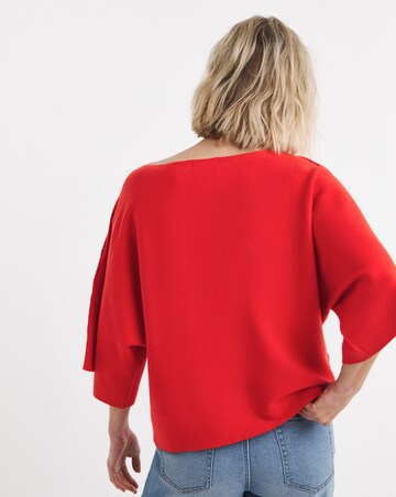 Slash Neck Kimono Sleeve Jumper