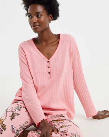 Julipa Pointelle Henley Floral Pyjama Set