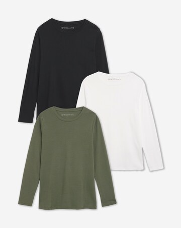 3 Pack Crew Neck Long Sleeve T-Shirts