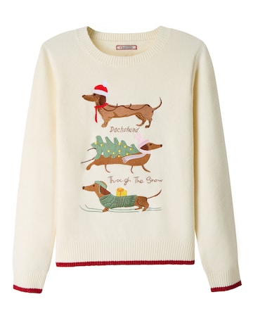 Joe Browns Darcie Dachshund Embroidered Jumper