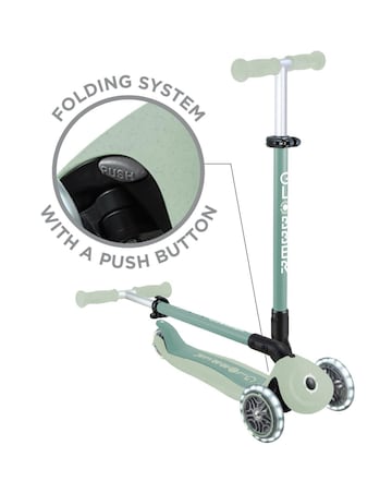Globber Go Up Active Lights Ecologic - Pistachio