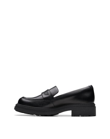 Clarks Orinoco3 Edge Chunky Leather Penny Loafers - Wide Fit (E)