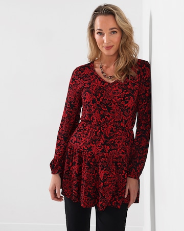 Joe Browns Ivy Printed V-neck Jersey Tunic Top
