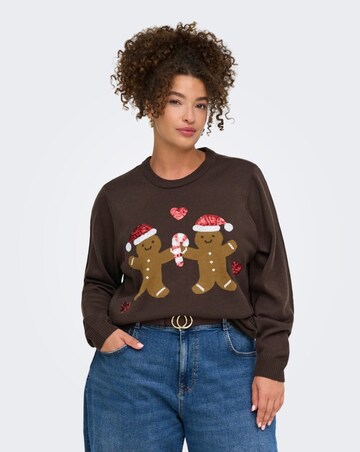 ONLY XMAS GINGERBREAD KNITTED JUMPER