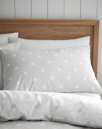 Catherine Lansfield Brushed Polka Dot Duvet Cover Set