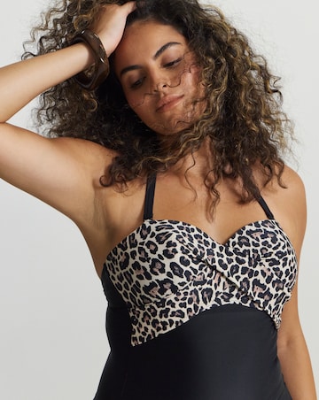 Figleaves Tailor Underwired Tummy Control Swimsuit Longer Length