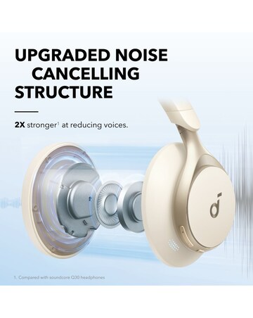Soundcore Space One Noise Cancelling Over-Ear Headphones - White