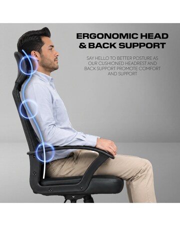 X Rocker Vanguard Office Mesh Gaming Chair - Black