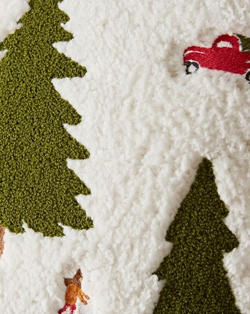 Catherine Lansfield Cosy Boucle Christmas Trees Cushion