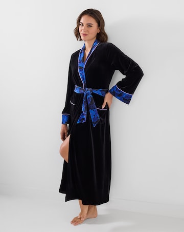 Joe Browns Boutique Velvet Embroidery Detail Dressing Gown