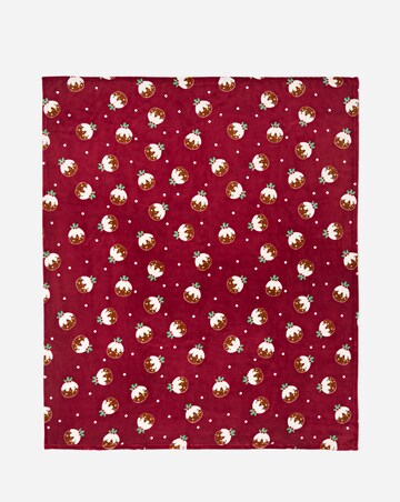 Christmas Pudding Fleece Throw