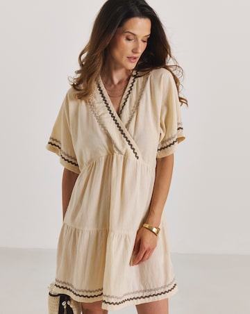 Beach to Beach Cotton Ric Rac Mini Beach Dress
