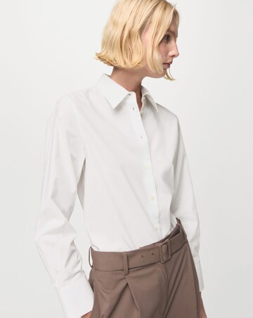 Mango Cotton And Lyocell Blend Straight Shirt