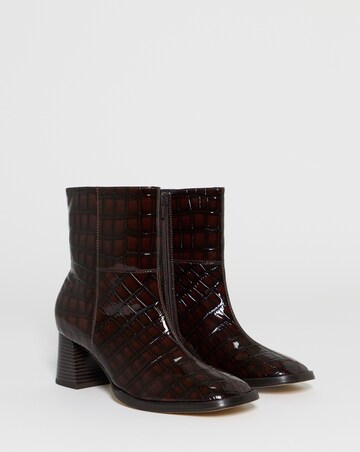 Brooklyn Flared Block Heel Ankle Boots - Extra Wide Fit (EEE)