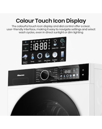 Hisense 3i 9kg 1400rpm KitchenFit Washing Machine White