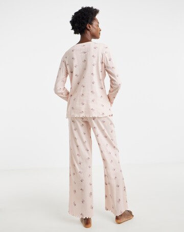 Pretty Secrets Bow Print Pointelle Rib Pyjama Set