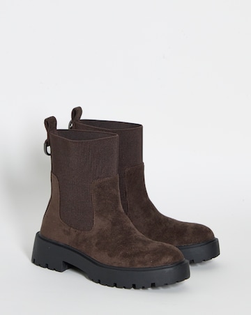 Merry Chunky Chelsea Ankle Boots - Wide Fit (E)