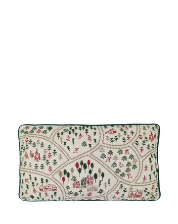 Catherine Lansfield Christmas Ski Village Cushion