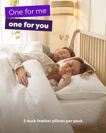 Slumberdown Duck Feather Medium Support Pillow 2 Pack