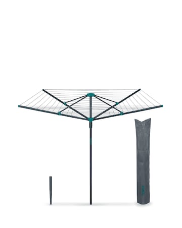 Tower 50m Rotary Airer with Cover and Ground Spike