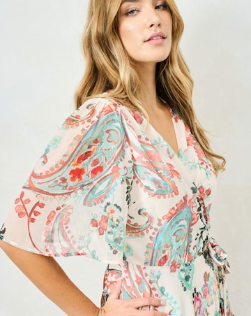 Hope & Ivy Blanche Maxi Wrap Dress